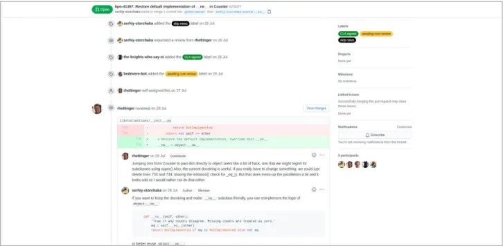 図  30 GitHub  でのコミュニケーション    