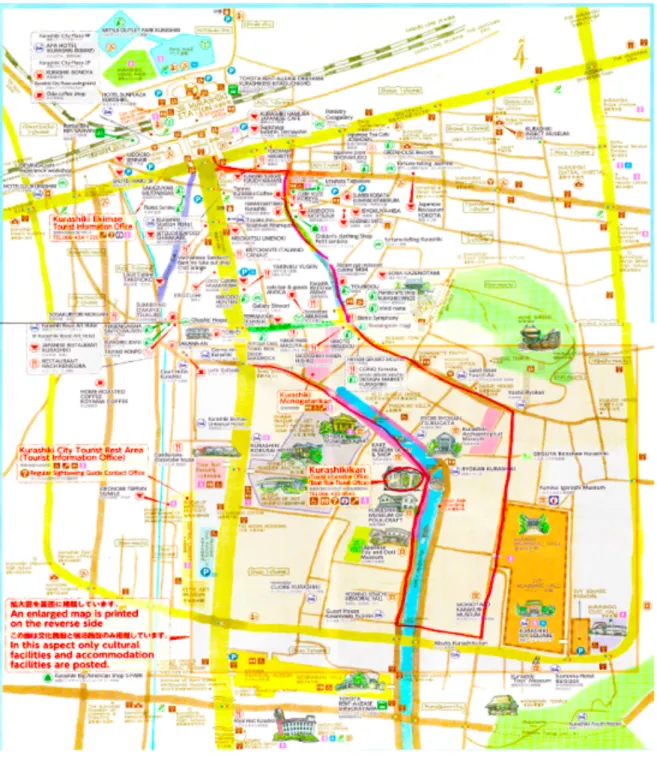図 4.3: Kurashiki Bikan Historical Area WALKING MAP