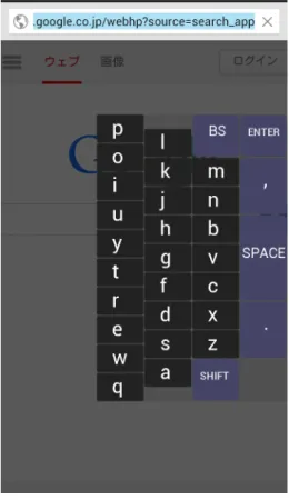 図 4.1: 縦型 QWERTY キーボード