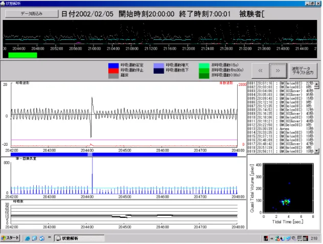 図 2.10  解析用ソフトウェアの出力画面 