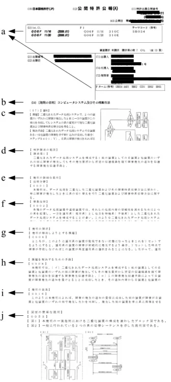 図 2.1: 特許の構成の例