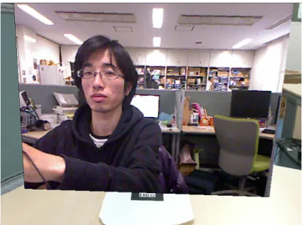 図 3.10: 2 次元映像をマーカ上に表示