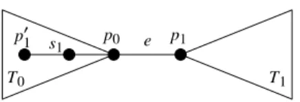 Figure 8: The p 0 –p ′ 1 path in T has to be a single edge.
