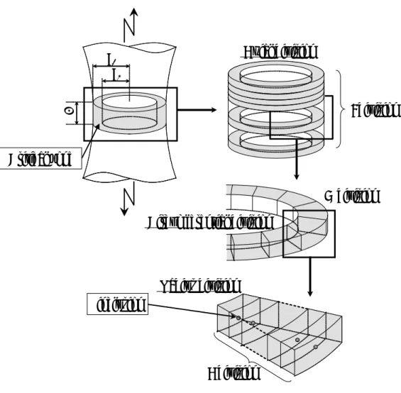 Fig. 3-9  Schematic of virtual fatigue specimen in this study 