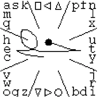 図 2.7: Quikwriting の画面