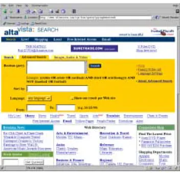 図 2.3: AltaVista の Advanced Search