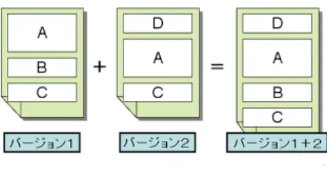 図 3: バージョン間の差分の提示
