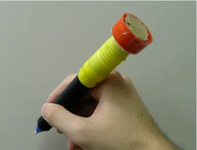 図 4.2: 開発したペン型デバイス Context Sensitive Stylus