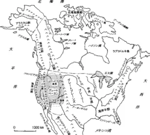 図 1　対象地域の概略図（正井，1985 などを基に作成）