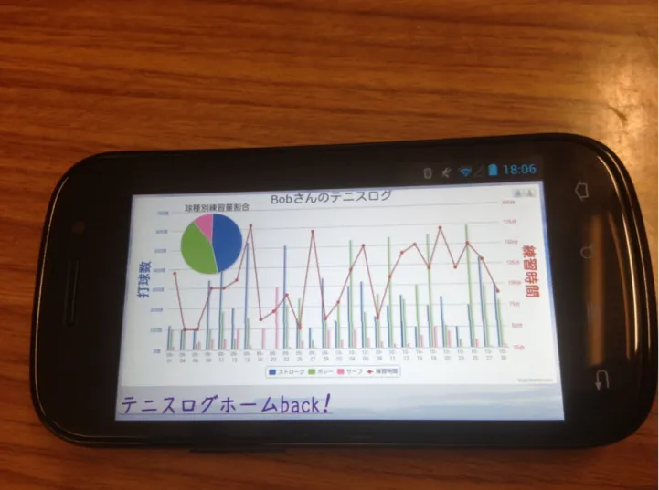 図 2.21: スマートフォンでのグラフ表示