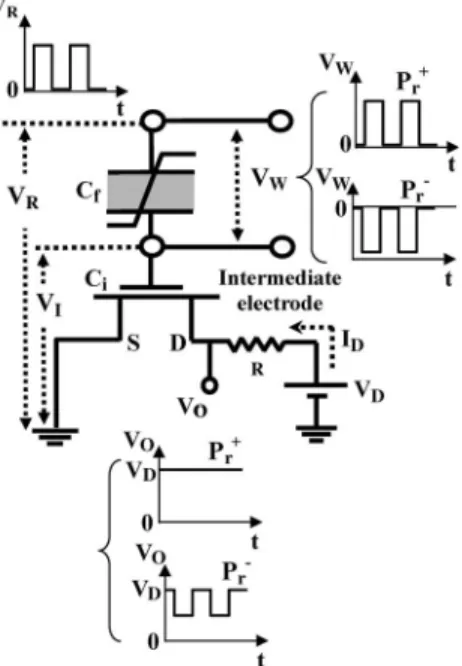 Fig. 1. Operation principle of IF-FET memory.