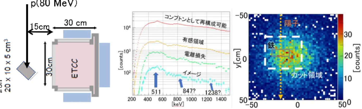 Fig. 1. Setup of the experiment.      Fig. 2. Spectrum of gamma-rayss from Fe.    Fig