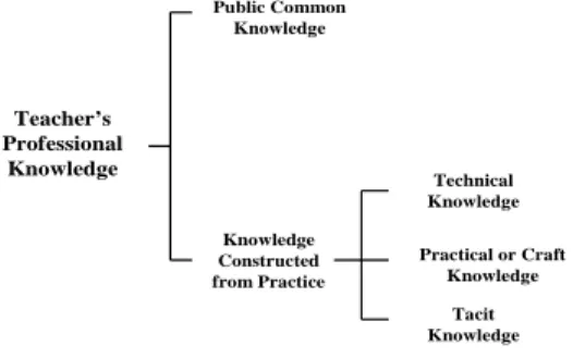 Figure 2. Classification of Professional  Knowledge of Teacher