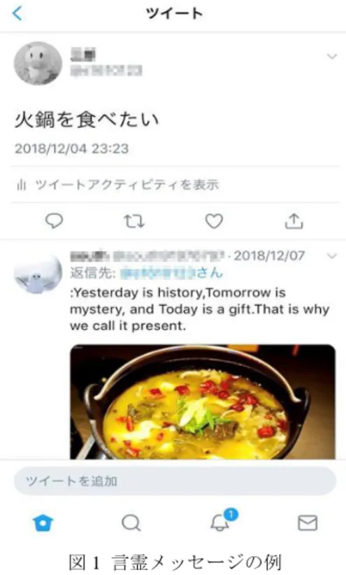 Figure 1. An example of KOTODAMA message 