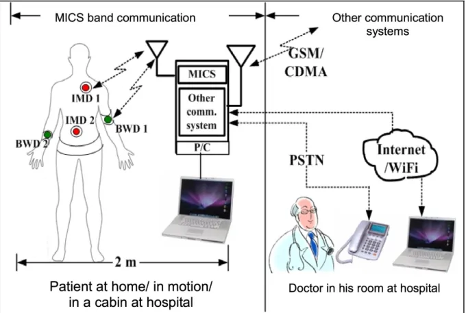 Figure 3.5: Complete MICS communication network. [48]