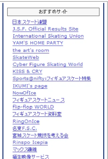 図 3.7: 改行によるリンク集 ( フィギュアスケート通信 より )