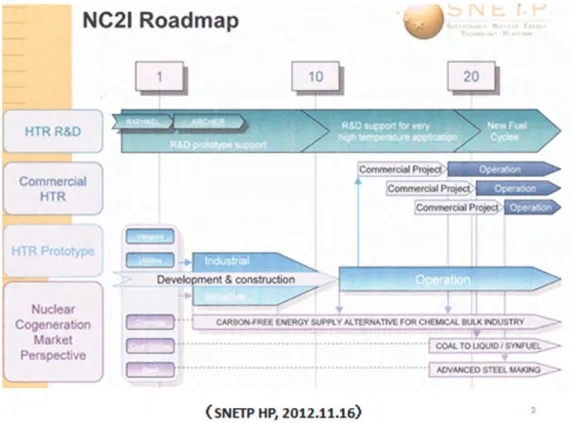 図 10  （欧州）原子力熱電併給産業イニシアティブ（NC21）開発ロードマップ 