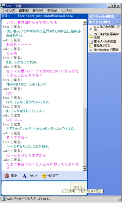 図 4.3: MSN メッセンジャーユーザインターフェース
