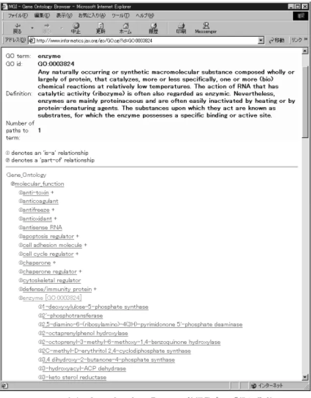 図 2.4  Gene Ontology Browser のスクリーンショット 