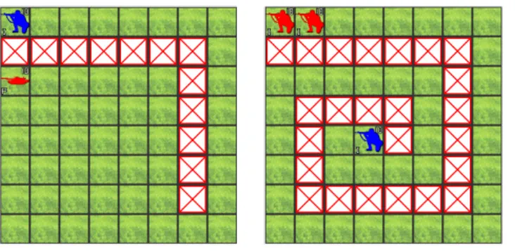 図 13 封鎖マップ block A1 ． 歩兵は移動済み
