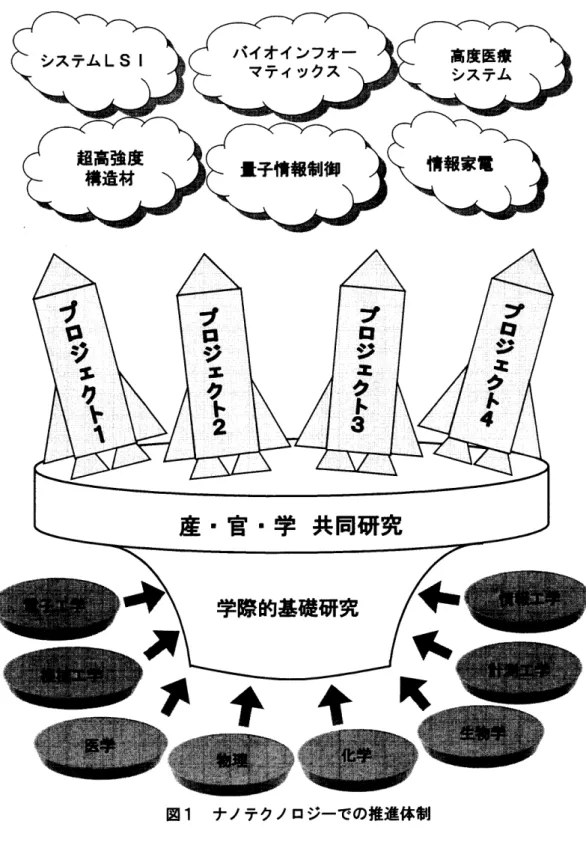 図  1   ナノテクノロジ 一での推進体制 