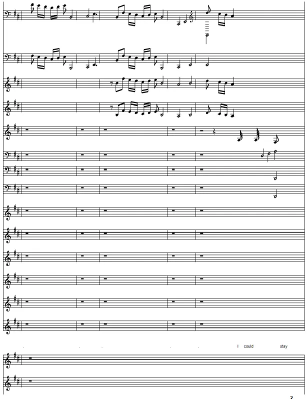 図  4.1.1  楽曲例  Aerosmith_-_I_Don't_Wanna_Miss_a_Thing.mid  (尚、画像化にはツール[9]を用いた) 