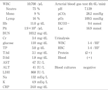 Fig. 1 Peripheral smear on admission