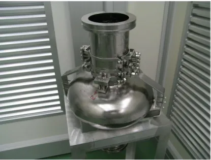 Fig. 3.3 : The cavity assembled with six Nb disc type samples.
