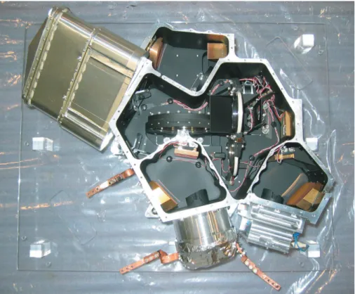 Figure 2.3: Picture of FIS at final integration (from Kawada et al. 2007). The top cover is removed to show the FIS optics.