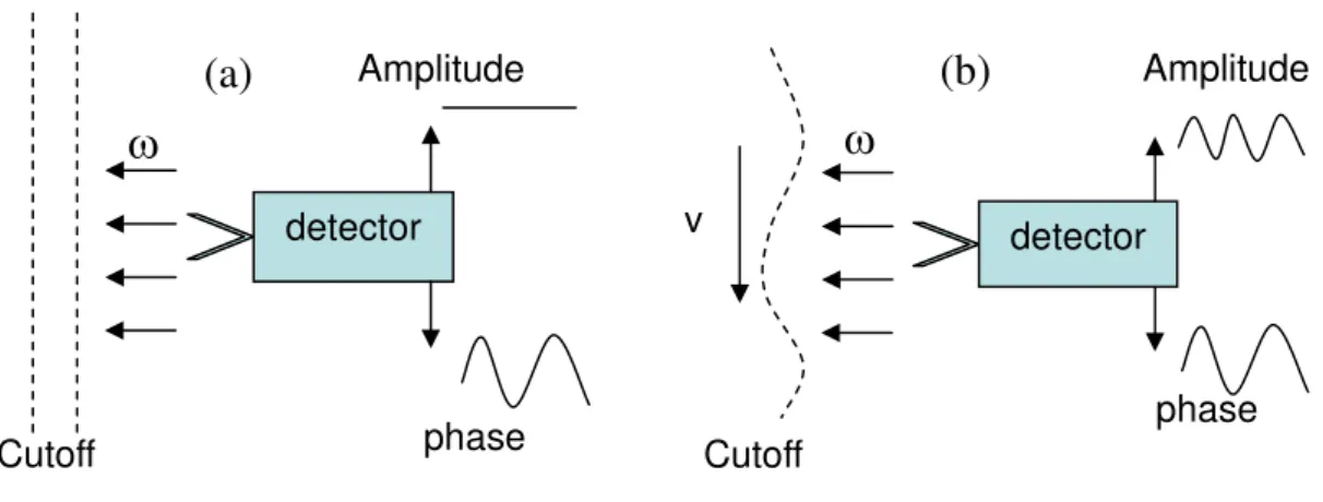 Figure 1.4: The diagrammatic view of the reflected signals in the case of (a) fluctuation in radius direction, (b) wave propagates in perpendicular direction