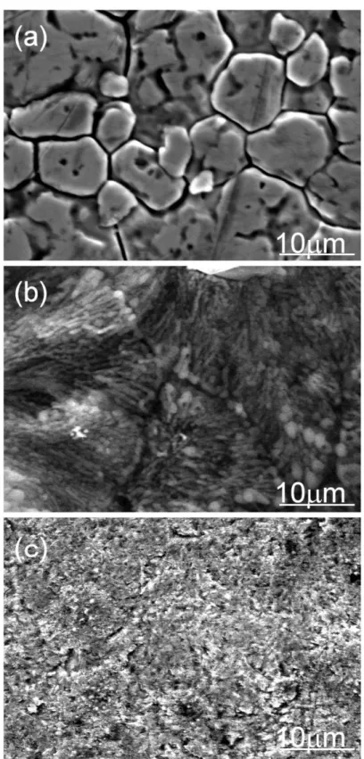Figure 3. 4. SEM images. (a) Initial surface of 316 SS specimen. (b) Surface  of the specimen treated for 100min in FLiK containing 2mol% of Li 3 N at 873 