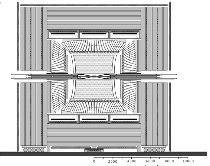 Figure 13: Schematic drawing of the JLC detector. ( This figure is quoted from Ref.[1]