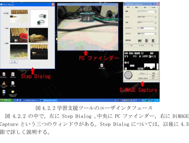 図 4.2.2 学習支援ツールのユーザインタフェース 