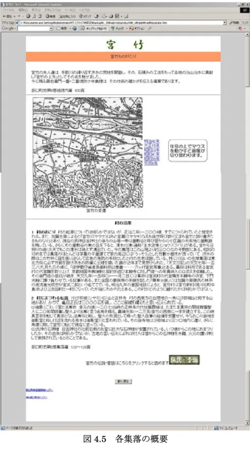 図 4.5   各集落の概要