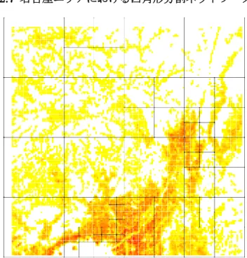 図  2.2.8  京阪神エリアにおける四角形分割ネットワーク 