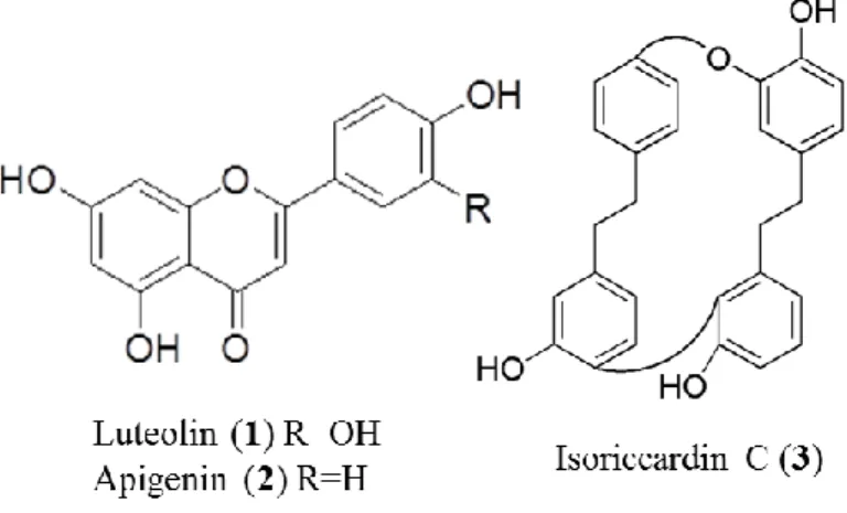 Figure 1. Structures of compounds 1, 2 and 3.