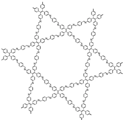 Figure 6.Chemical structure of dual-pore kagome-type COF. 