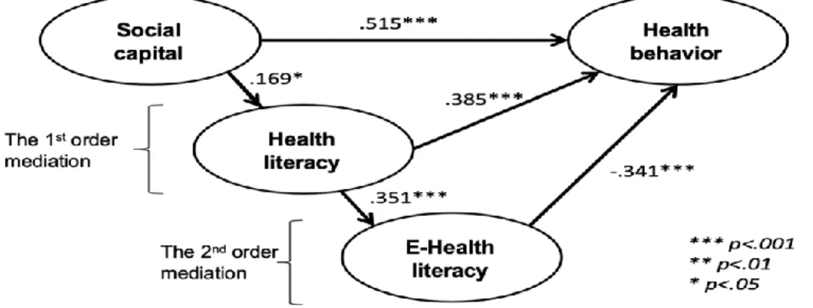 図  1 本研究の仮説 SEM モデル 