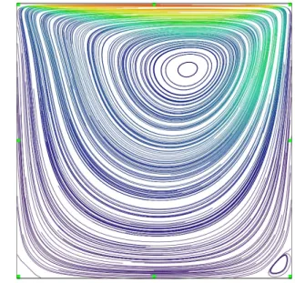 図 3.3: Cavity Flow レイノルズ数 Re=100
