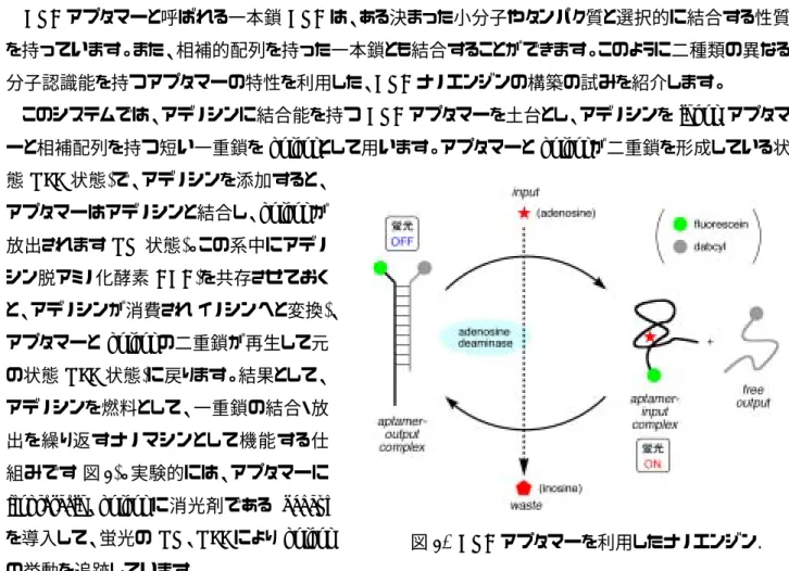 図 2.   DNA アプタマーを利用したナノエンジン．