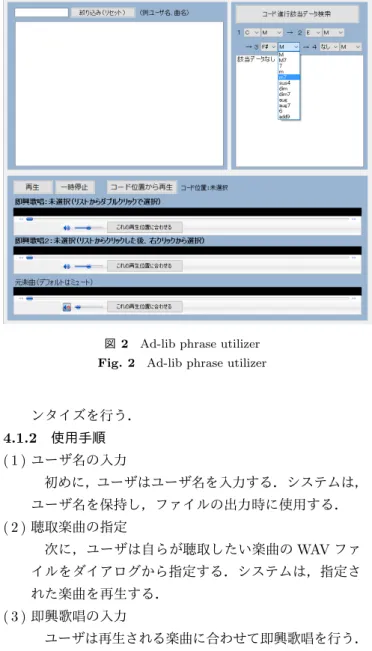 図 2 Ad-lib phrase utilizer Fig. 2 Ad-lib phrase utilizer