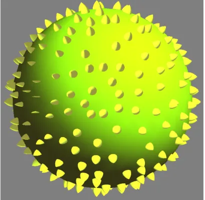 図 3.12: 球体の表面に細毛を生やした結果 2