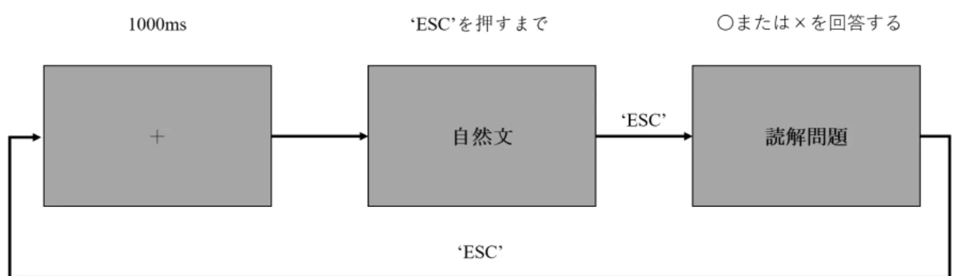 図 4.3: 実験の流れ