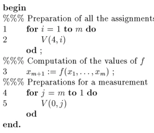 Figure 7.4: The program that the QTM U executes under Assumption 5