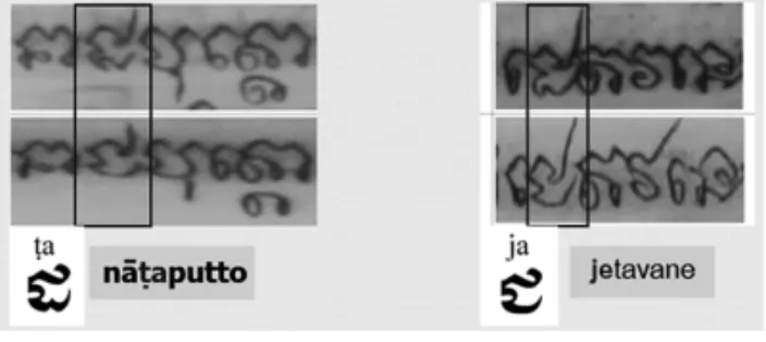 Figure 4. “ṭa” or “ja” in Khom script