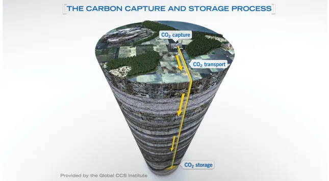 Figure 2. The overview of CCS process, provided by Global CCS Institute [8] 