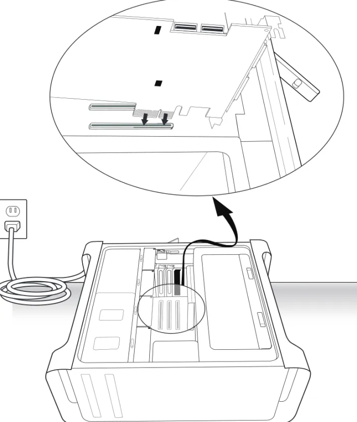 Figure 4.  Installing an HDX card into a Mac Pro