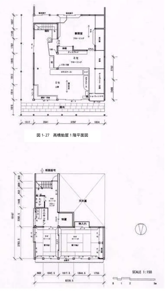 図 1- 27  高橋飴屋 1 階平面図 