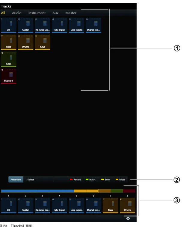 図  23.  ［ Tracks ］画面