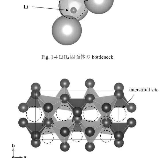 Fig. 1-5 LSO の interstitial site 